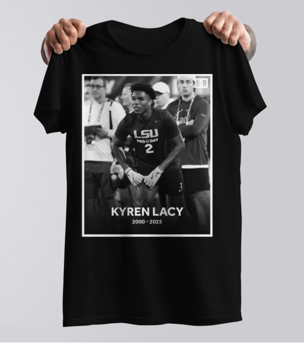 LSU Pro Day Kyren Lacy 2000-2025 Memorial T-Shirt