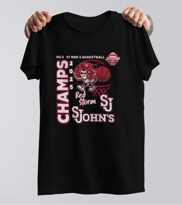 Big East Men's Basketball 2025 Champs St. John's Red Storm T-Shirt