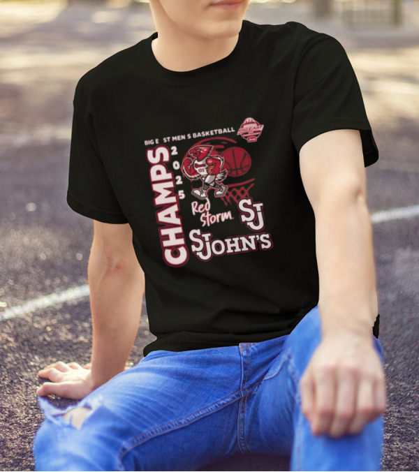 Big East Men's Basketball 2025 Champs St. John's Red Storm T-Shirt