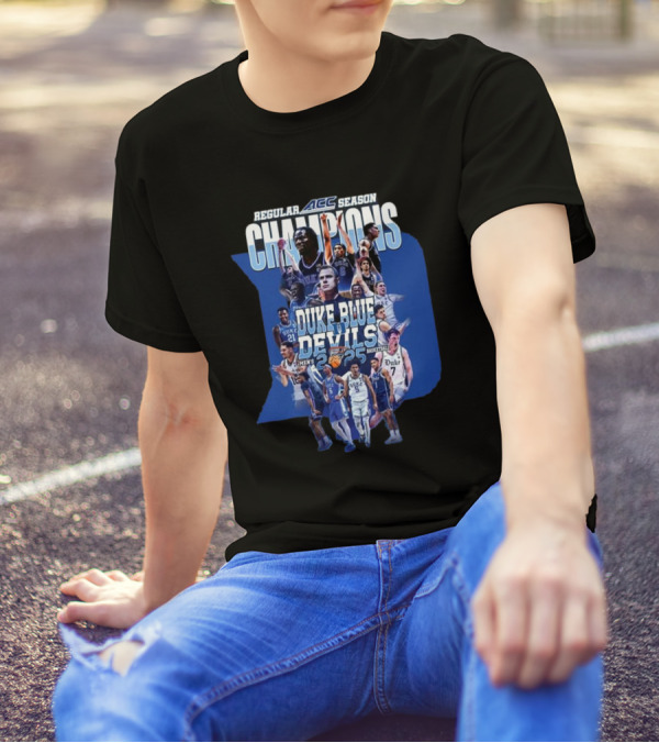 Regular ACC Season Champions Duke Blue Devils 2025 Men's Basketball T-Shirt