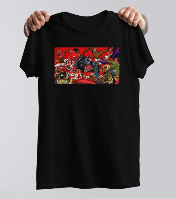 Replay Kansas City Chiefs 2024 Season Stars Illustration NFL Season T-Shirt