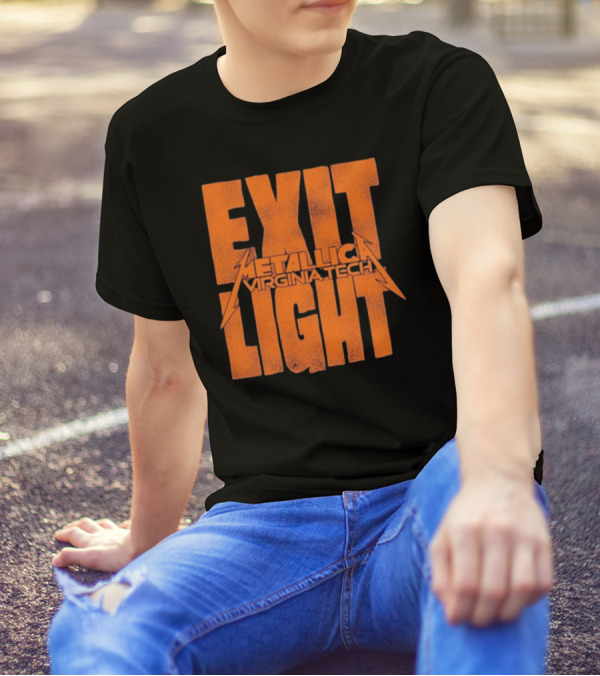 EXIT LIGHT METALLICA VIRGINIA TECH RETRO BRAND MAROON HOKIES T-Shirt