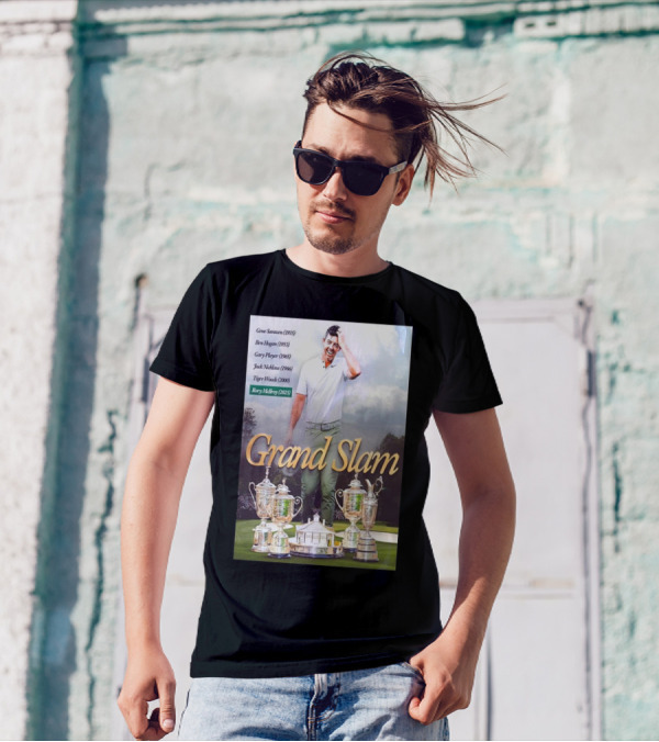 Rory Mcilroy The Champion Of Masters Tournament 2025 Completed Career Grand Slam Of Golf T-Shirt