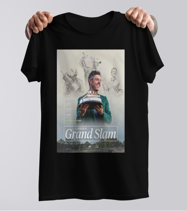 Rory McIlroy Career Grand Slam Masters Tournament 2025 Win T-Shirt