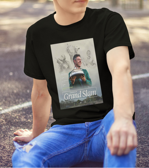 Rory McIlroy Career Grand Slam Masters Tournament 2025 Win T-Shirt