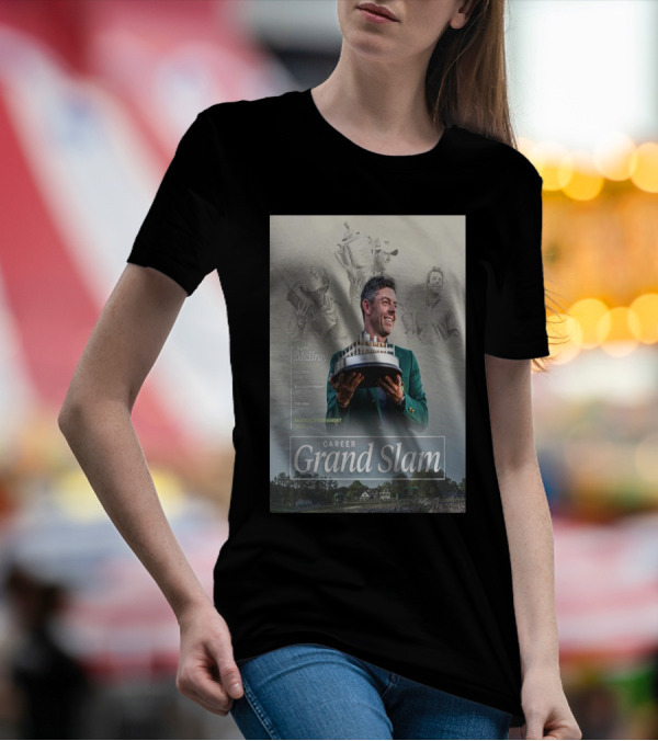 Rory McIlroy Career Grand Slam Masters Tournament 2025 Win T-Shirt
