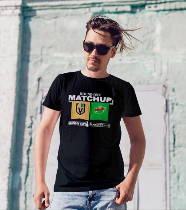Round One Matchup Vegas Golden Knights Vs Minnesota Wild Stanley Cup Playoffs 2025 T-Shirt