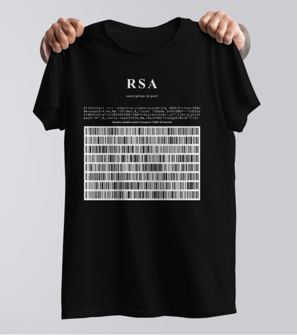 RSA Warning This Is A Munition Encryption Export Controlled Barcode Style T-Shirt