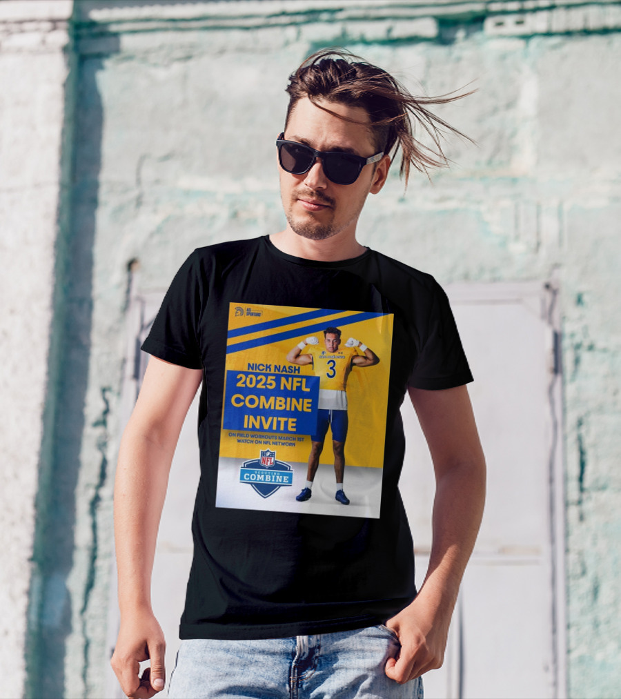 Nick Nash San José State Spartans 2025 NFL Combine Invite On Field Workouts March 1st NFL Network T-Shirt