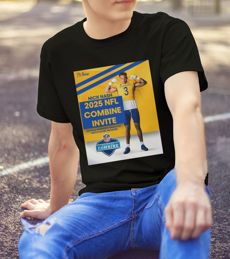 Nick Nash San José State Spartans 2025 NFL Combine Invite On Field Workouts March 1st NFL Network T-Shirt