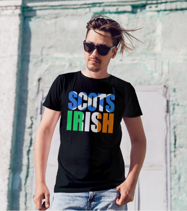 Scots Irish Flag Scottish Saltire Irish Tricolor T-Shirt