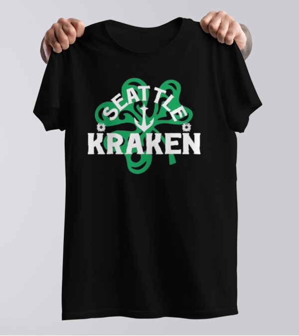 Seattle Kraken St. Patrick’s Day Shamrock T-Shirt