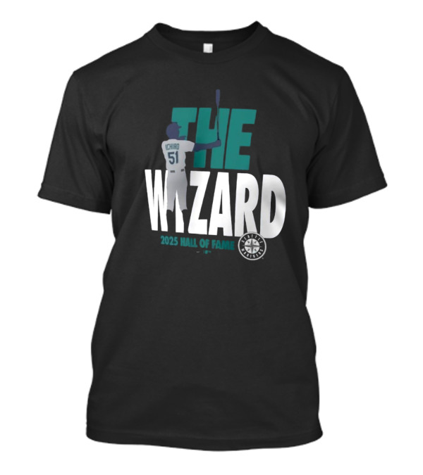 Seattle Mariners Ichiro 51 The Wizard 2025 Hall Of Fame Legend T-Shirt