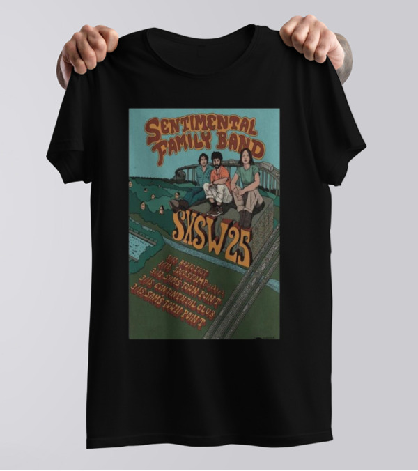 Sentimental Family Band SXSW 2025 Tour T-Shirt