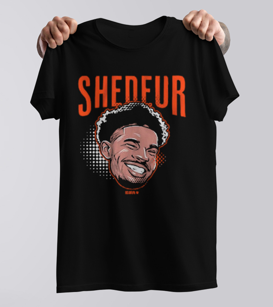 Shedeur Sanders Swag Head Smile Bold Text T-Shirt
