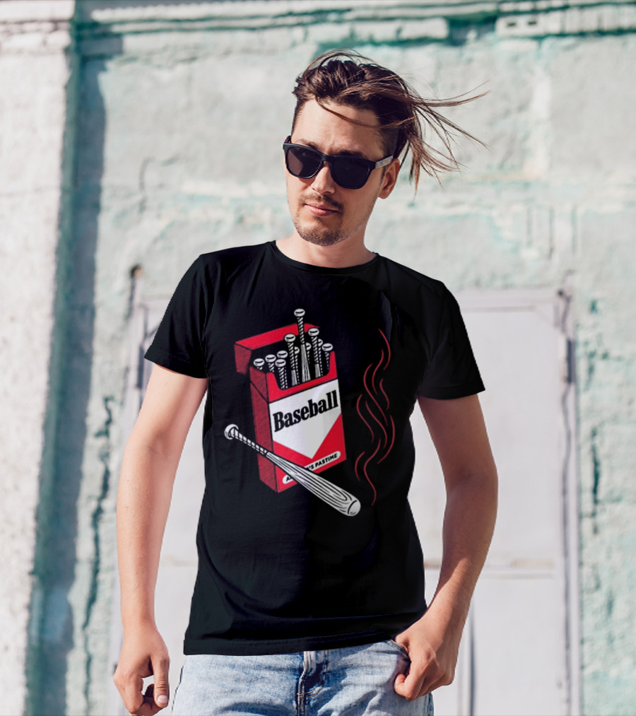 Smoking Barrels Baseball Parody Pack With Bats And Steam Imagery T-Shirt
