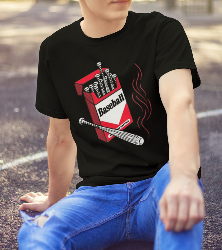Smoking Barrels Baseball Parody Pack With Bats And Steam Imagery T-Shirt