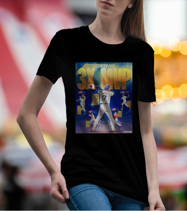 3X MVP Shohei Ohtani 2021 2023 2024 Los Angeles Dodgers Baseball T-Shirt