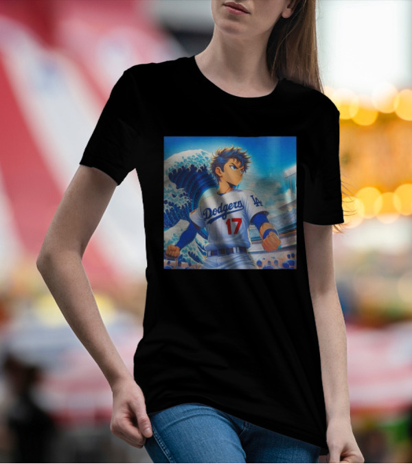 Shohei Ohtani Los Angeles Dodgers Anime Wave Stadium Scene T-Shirt