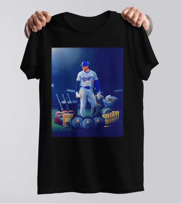 Shohei Ohtani Los Angeles Dodgers Number 17 All MLB Achievements And Awards T-Shirt