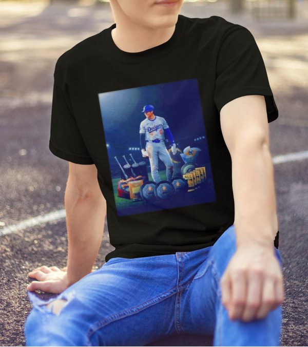 Shohei Ohtani Los Angeles Dodgers Number 17 All MLB Achievements And Awards T-Shirt