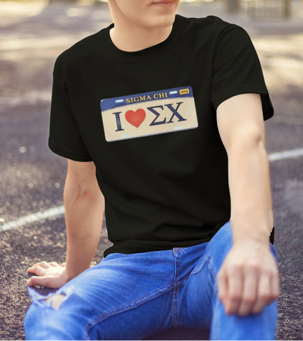 I Love Sigma Chi 1855 Heart ΣΧ Valentine T-Shirt