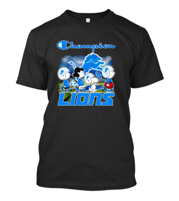 Champion Lions Snoopy Charlie Brown And Friends Detroit T-Shirt