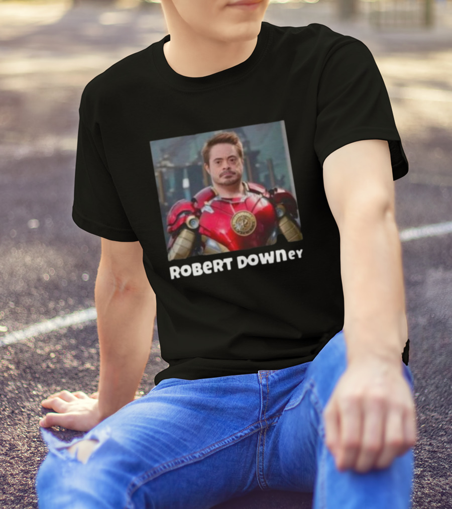 ROBERt DOWNey Sigmatees Iron Superhero T-Shirt