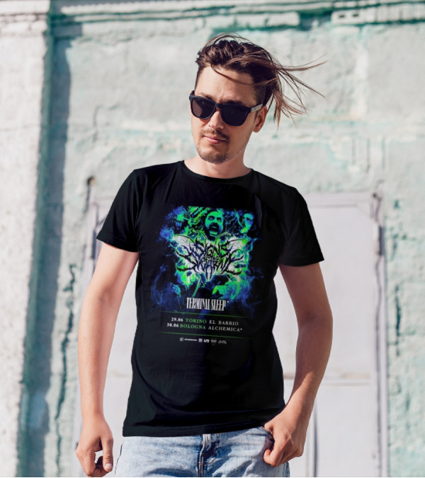 Signs Of The Swarm Terminal Sleep Tour Summer 2025 Torino El Barrio Bologna Alchemica June 29 30 T-Shirt