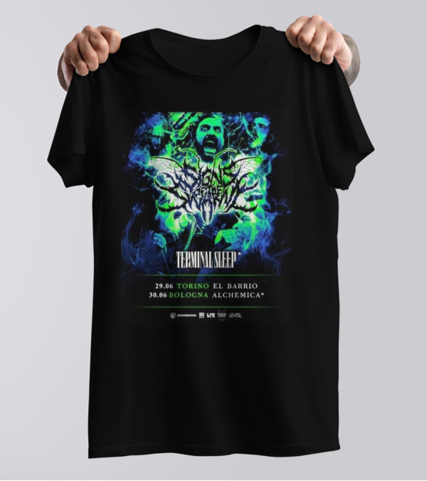 Signs Of The Swarm Terminal Sleep Tour Summer 2025 Torino El Barrio Bologna Alchemica June 29 30 T-Shirt