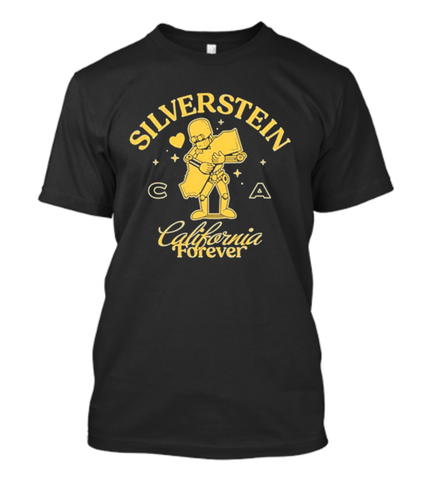 Silverstein California Forever CA Star Heart Emblem T-Shirt