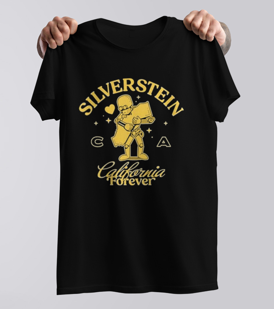 Silverstein California Forever CA Star Heart Emblem T-Shirt