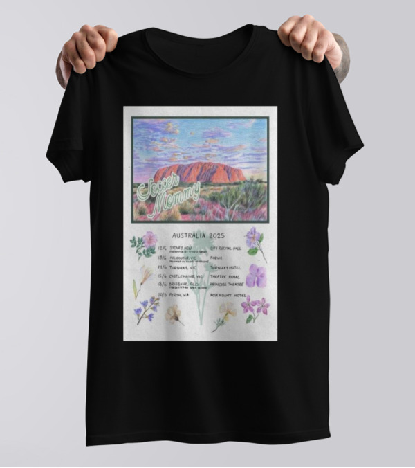 Soccer Mommy Australia Tour 2025 Sydney Melbourne Torquay Castlemaine Brisbane Perth Scenic Landscape And Flowers T-Shirt