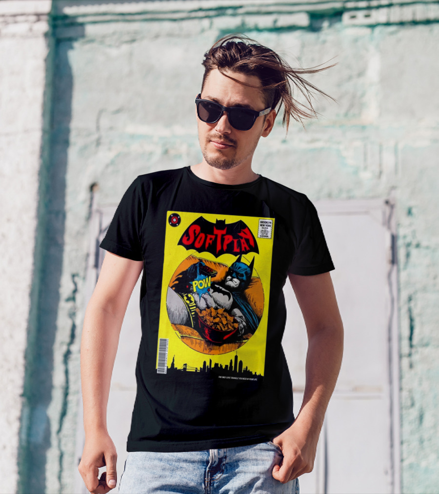 Soft Play Brooklyn New York 2025 Comic Batman Cereal POW T-Shirt