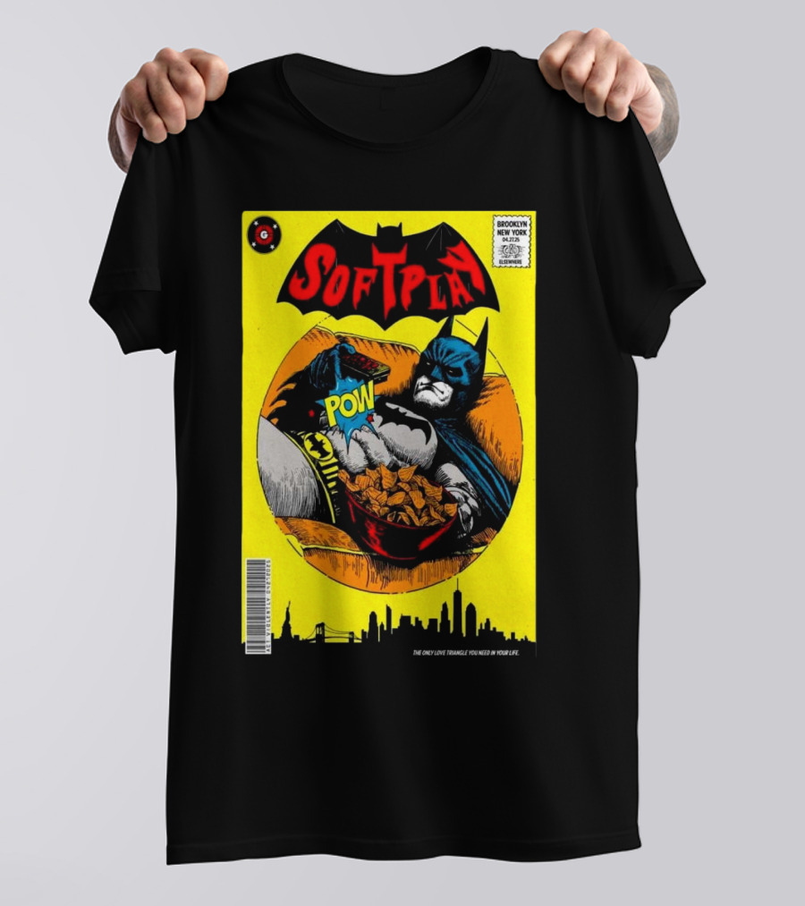 Soft Play Brooklyn New York 2025 Comic Batman Cereal POW T-Shirt