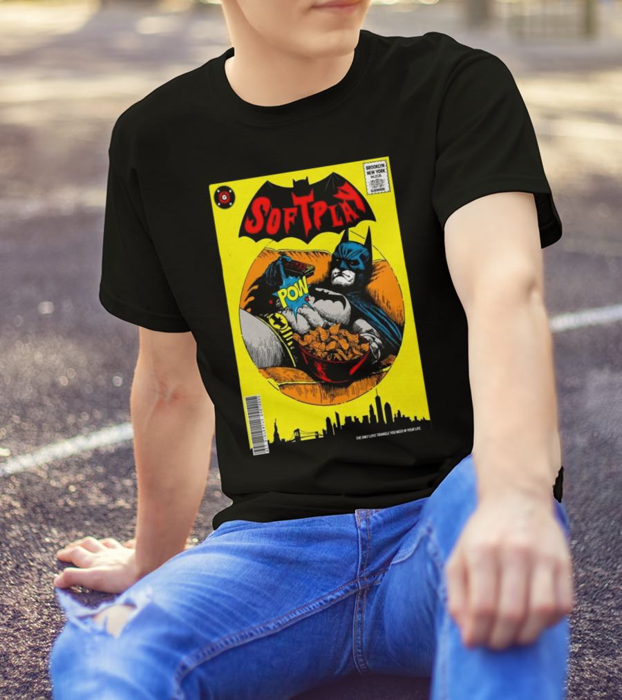 Soft Play Brooklyn New York 2025 Comic Batman Cereal POW T-Shirt