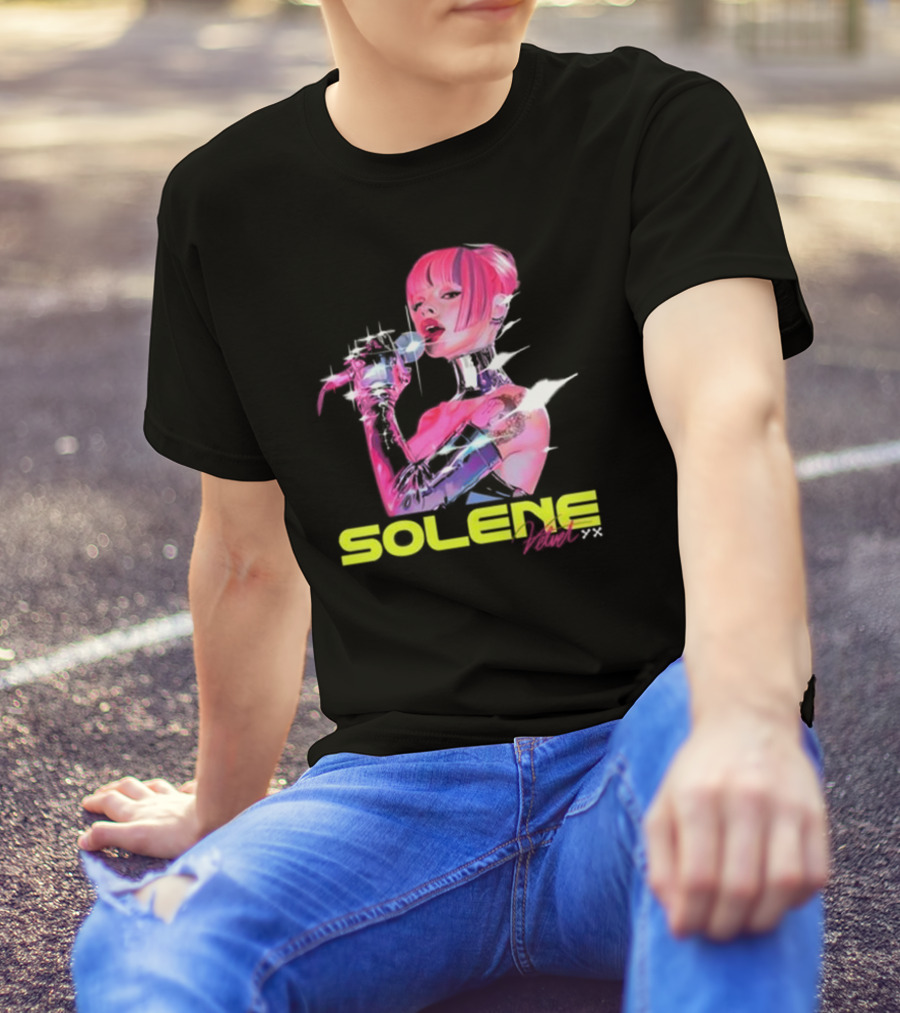 Solene Velvet Wave 2 Neon Portrait T-Shirt
