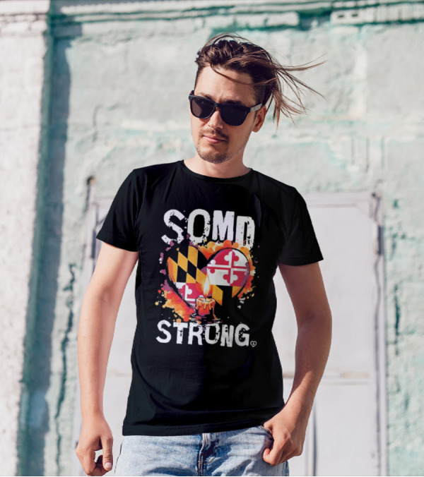 SOMD Strong Southern Maryland Heart Candle Flag T-Shirt
