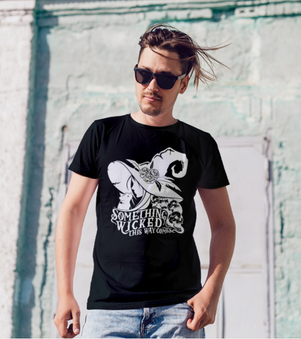 Something Wicked This Way Comes Proud Member Witch Club Halloween Magic Skull Hat T-Shirt