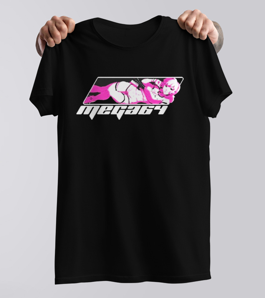 Mega 64 Skate Elite Pink Anime Character T-Shirt