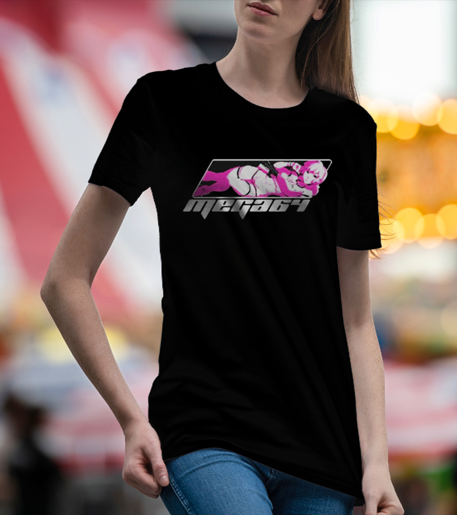 Mega 64 Skate Elite Pink Anime Character T-Shirt