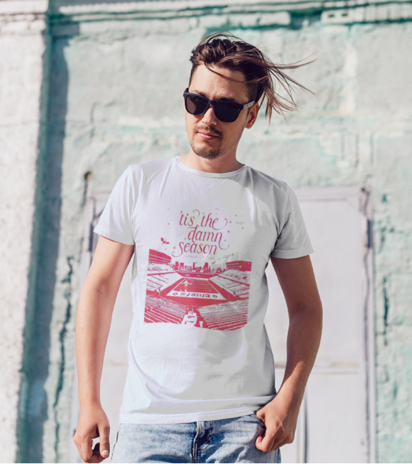Chiefs Stadium 'Tis The Damn Season Football Night Lights T-Shirt