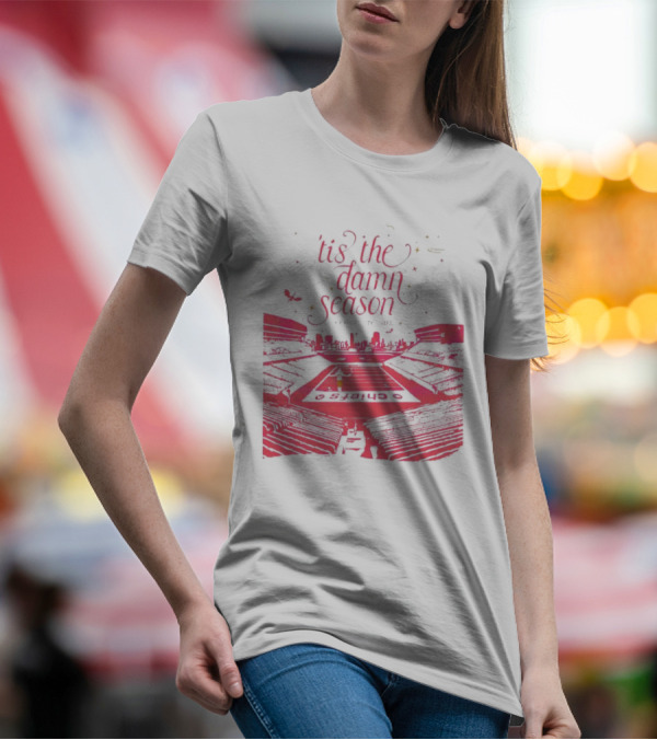 Chiefs Stadium 'Tis The Damn Season Football Night Lights T-Shirt