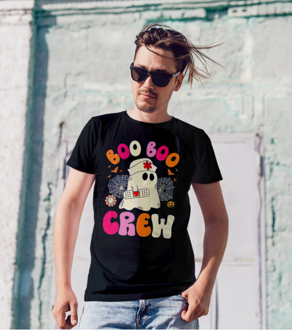 Groovy Boo Boo Crew Funny Nurse Ghost Halloween T-Shirt