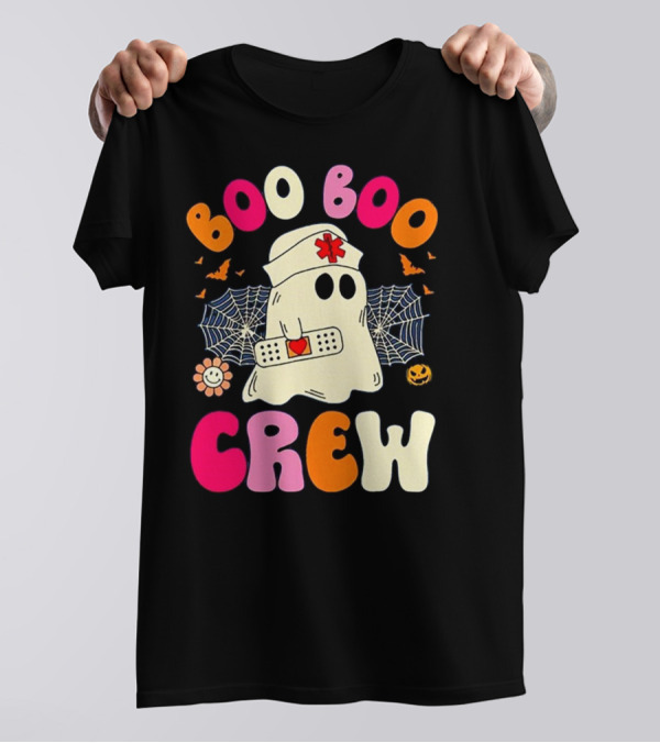 Groovy Boo Boo Crew Funny Nurse Ghost Halloween T-Shirt