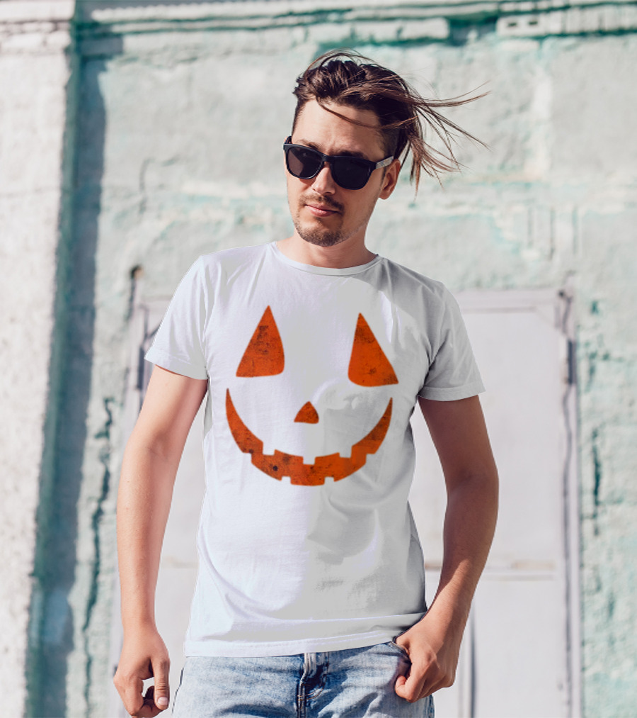 Halloween Spooky Pumpkin Face Scary Jack O Lantern T-Shirt