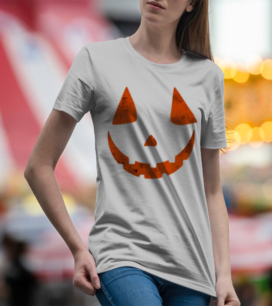 Halloween Spooky Pumpkin Face Scary Jack O Lantern T-Shirt