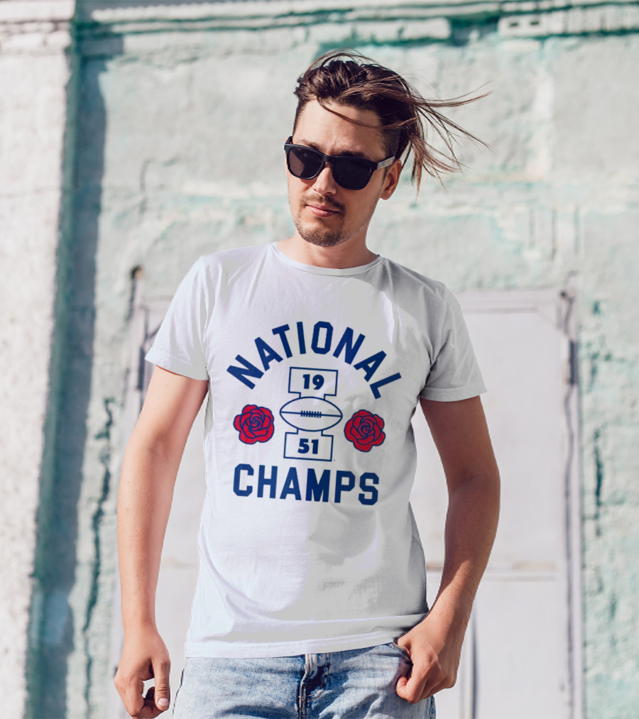 Illinois National Champs 1951 Roses Football T-Shirt