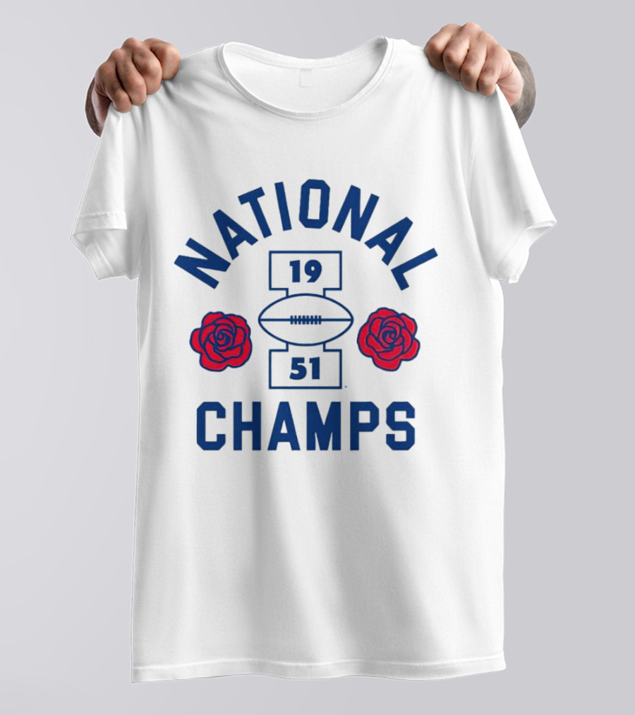 Illinois National Champs 1951 Roses Football T-Shirt