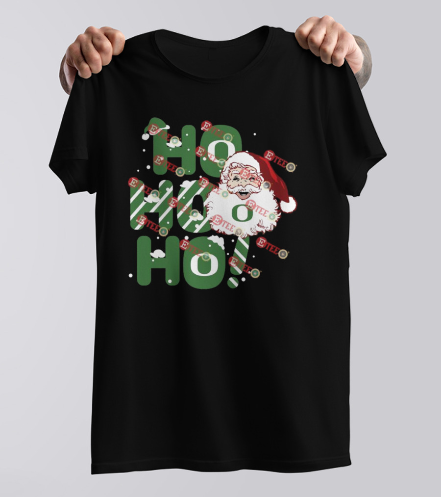 Ho Ho Ho Santa Claus Christmas Oregon Ducks T-Shirt